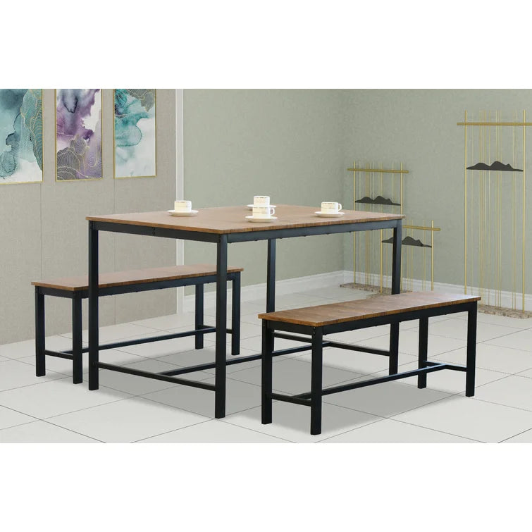 3 piece bench dining set discount