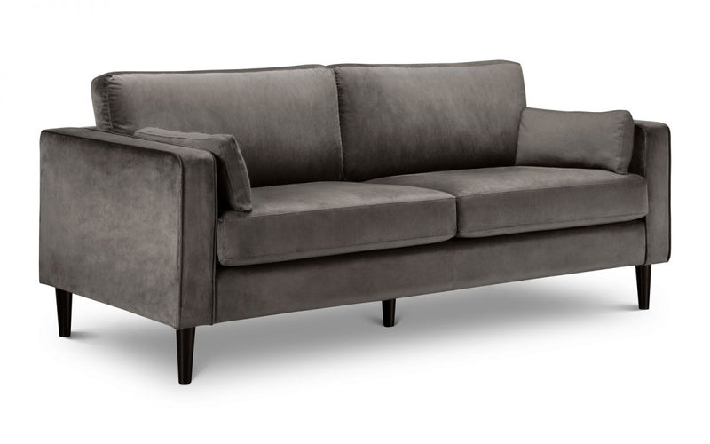Hayward Grey Velvet 3-Seater Sofa