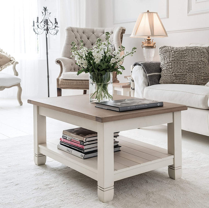 Faversham Chalked Oak & White Coffee Table