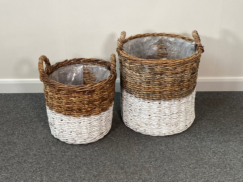 Set of 2 Rustic Ramon Wicker Baskets