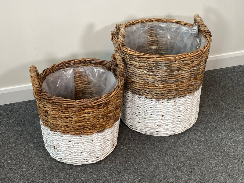 Set of 2 Rustic Ramon Wicker Baskets