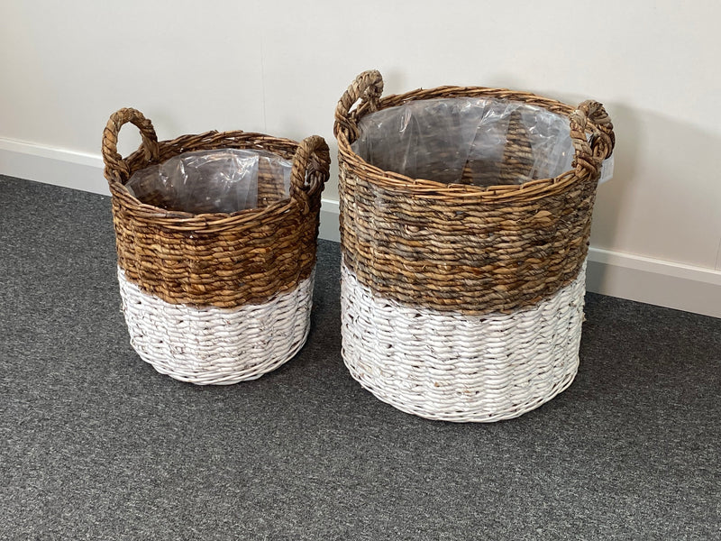 Set of 2 Rustic Ramon Wicker Baskets