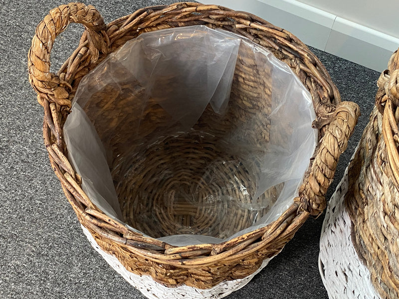 Set of 2 Rustic Ramon Wicker Baskets