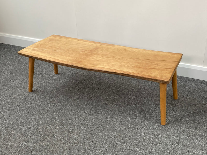 Handmade Live Edge Oak Slab Coffee Table