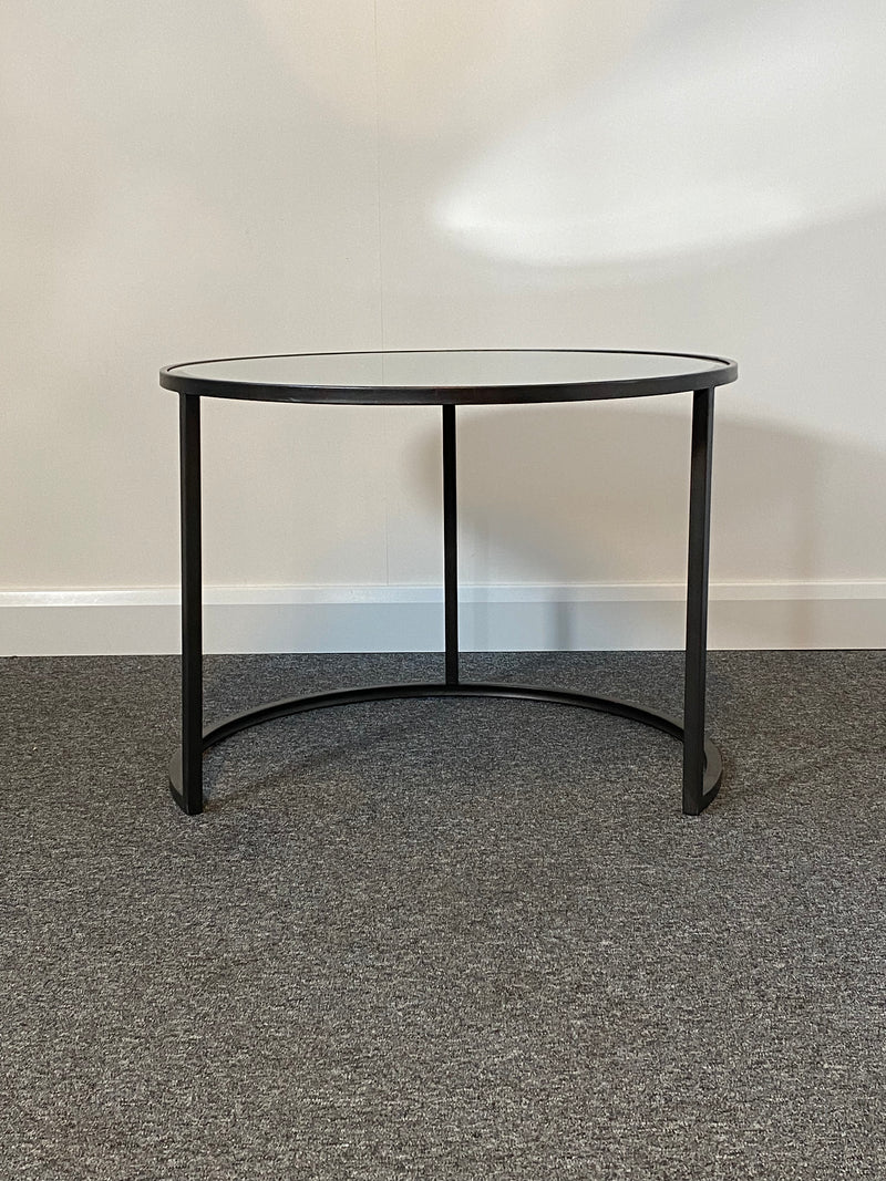 Argyle Round Large Mirrored Side Table