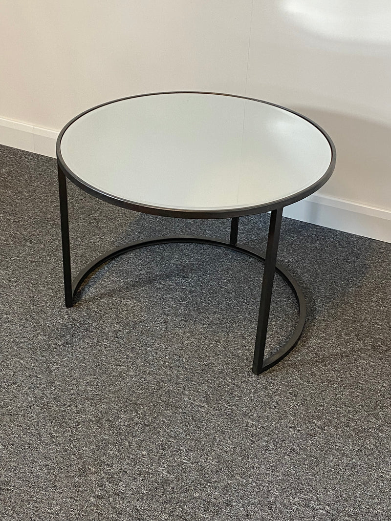 Argyle Round Large Mirrored Side Table
