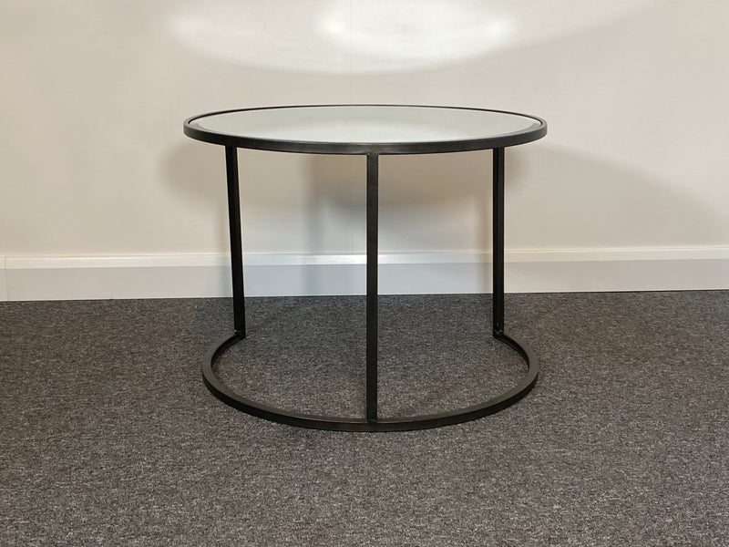 Argyle Round Large Mirrored Side Table