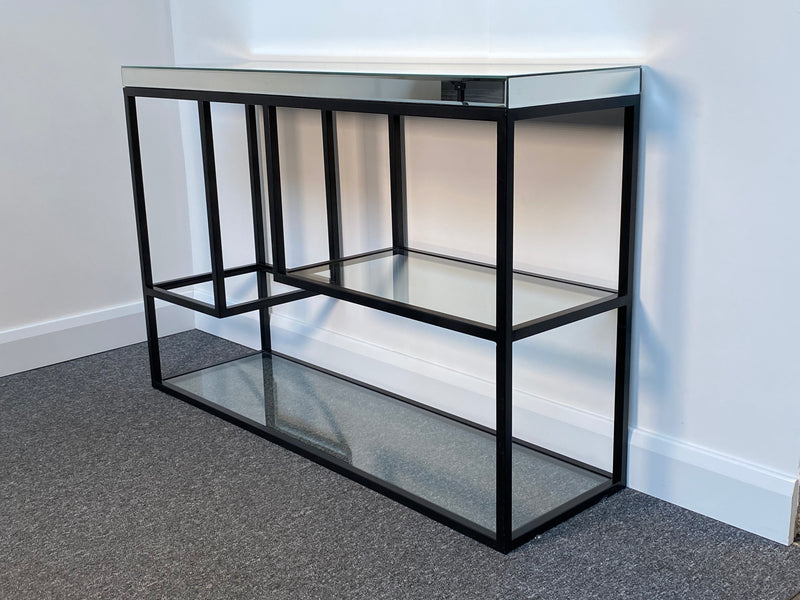 Pippard Black & Mirrored Console Table