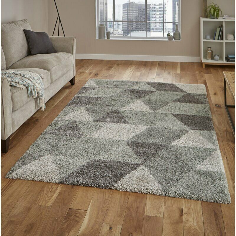 Paula 120 x 170cm Soft Deep Shaggy Pile Area Rug: Grey