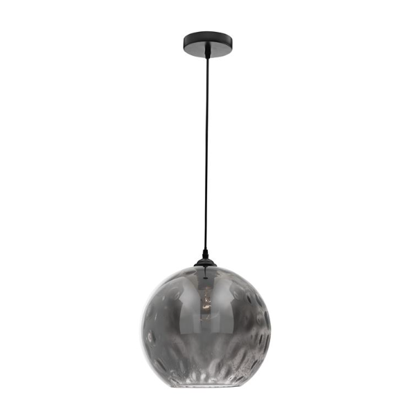 Jerardo Smoked Glass Globe Pendant Ceiling Light