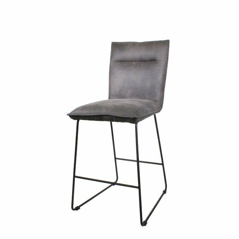 Washtenaw 58cm Upholstered Kitchen Bar Chair: Grey