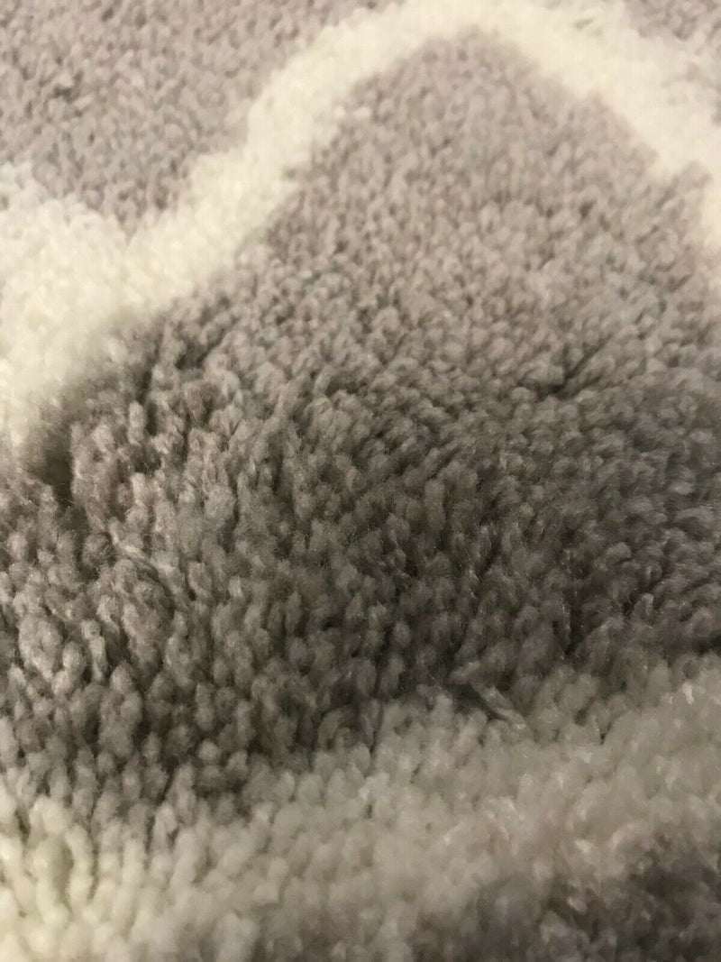 Mauritius 60 x 100cm Deep Shaggy Pile Non-Slip Bathroom Mat: Grey