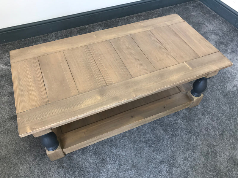 Rustic Wood & Iron Coffee Table