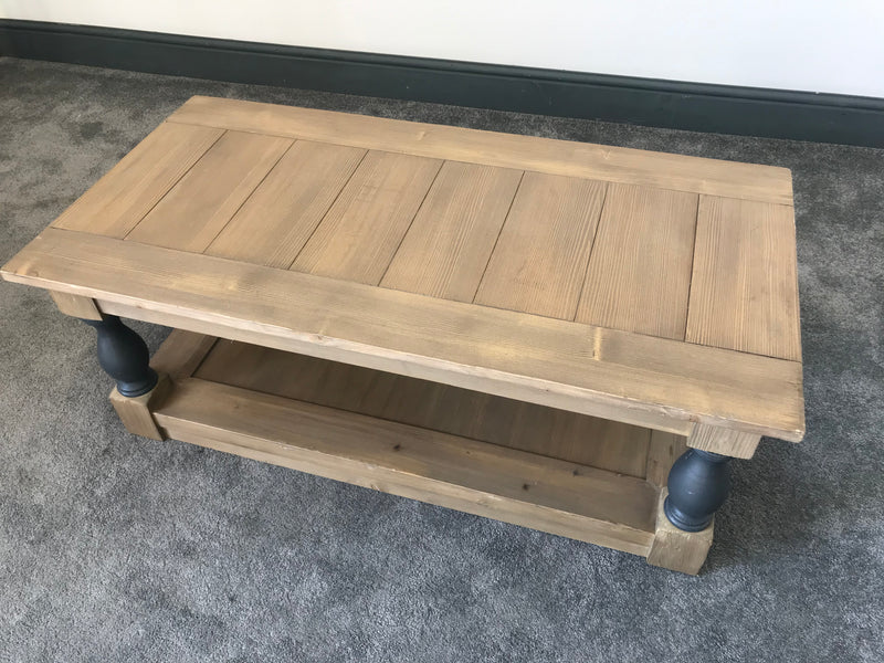 Rustic Wood & Iron Coffee Table