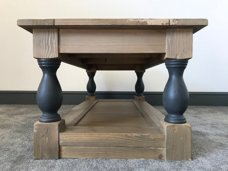 Rustic Wood & Iron Coffee Table