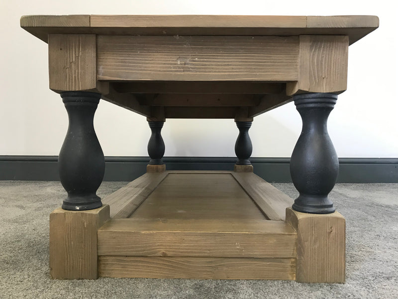 Rustic Wood & Iron Coffee Table