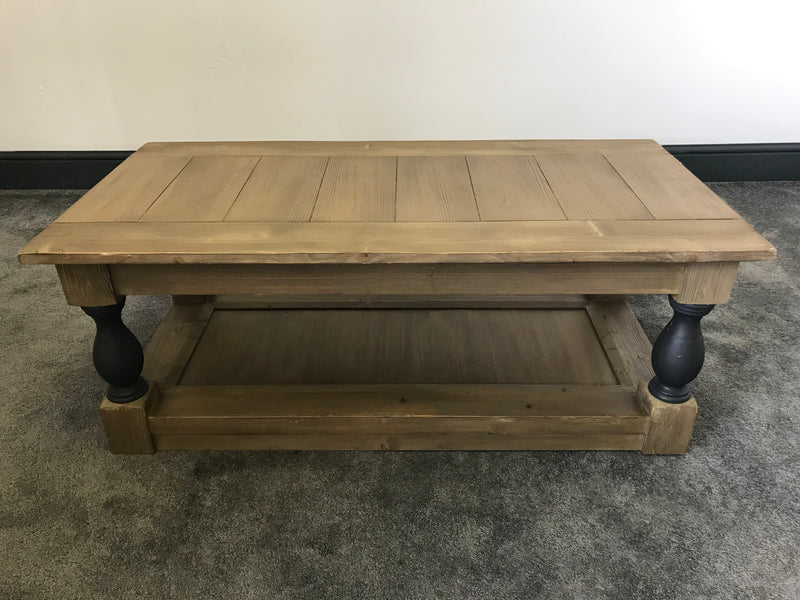 Rustic Wood & Iron Coffee Table