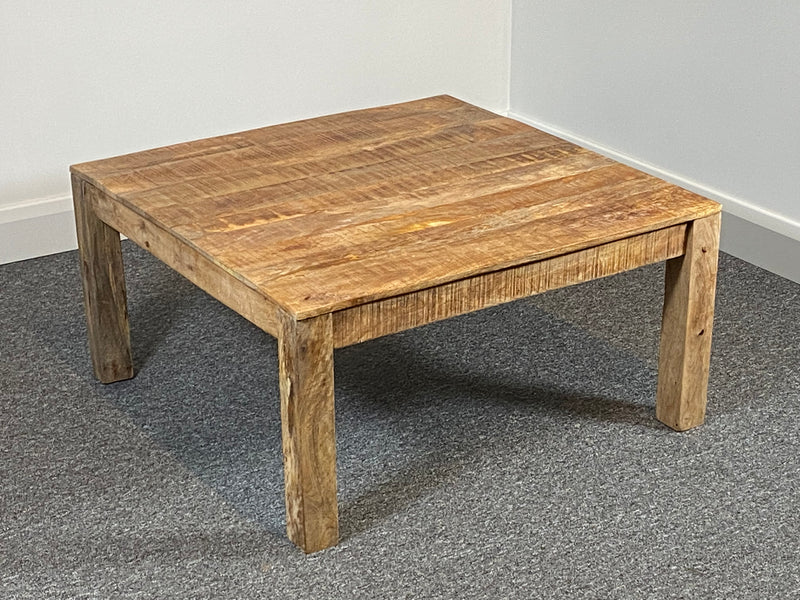 Drew 80 x 80cm Rustic Wood Coffee Table