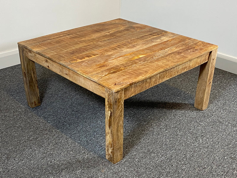 Drew 80 x 80cm Rustic Wood Coffee Table