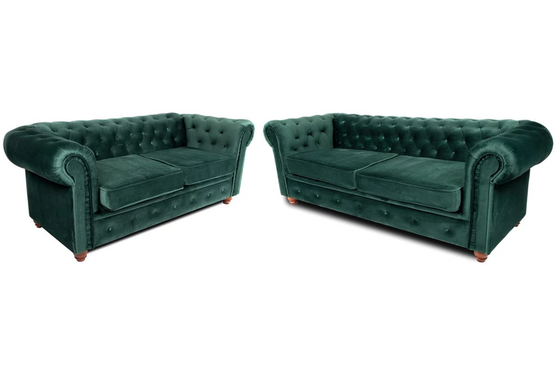 Sofa chesterfield verde deals