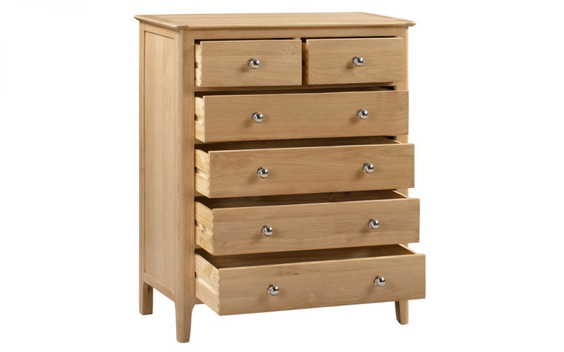 Cotswold Oak Bedroom Furniture Set - Bedsides, Chest of Drawers & Wardrobe