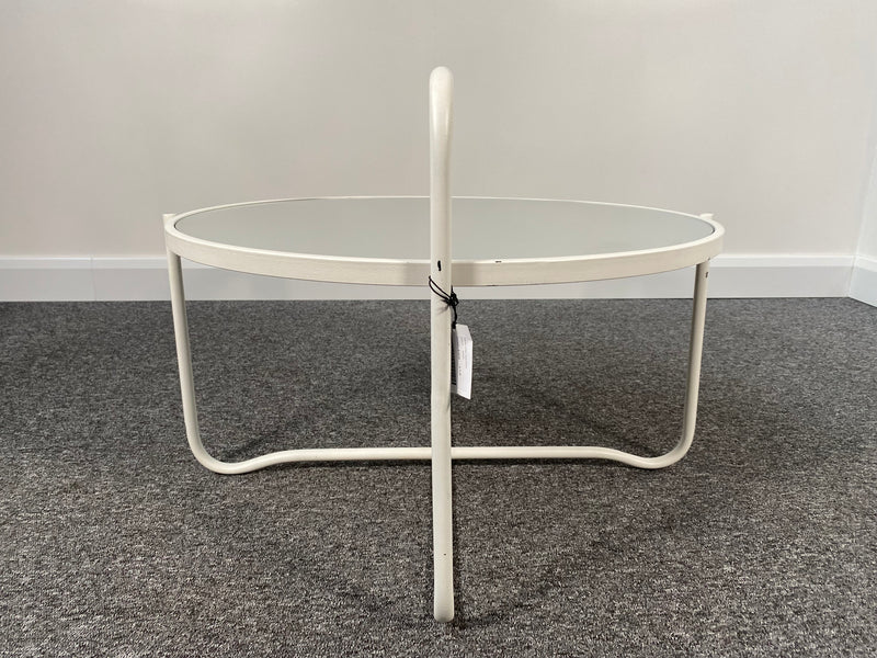 Fawley White Iron & Mirror Coffee Tray Table