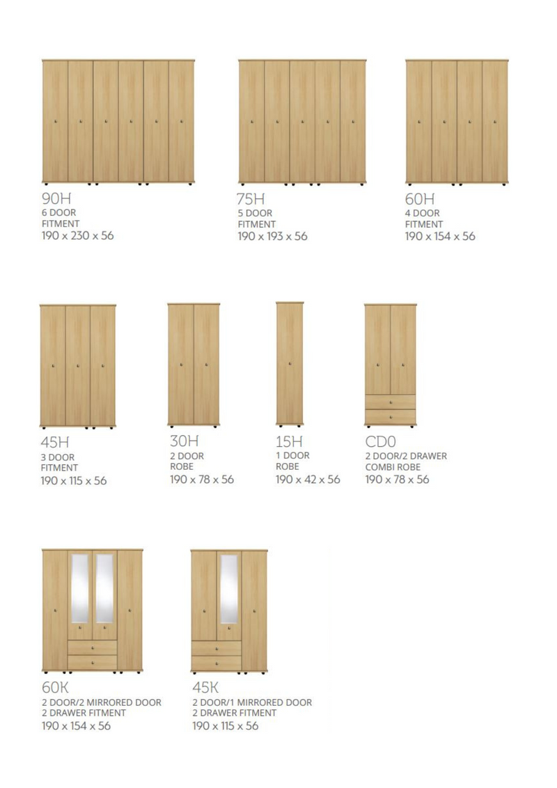 Solo Plus Two-Tone Bedroom Furniture - Choose Your Fitment, Colour and Handles