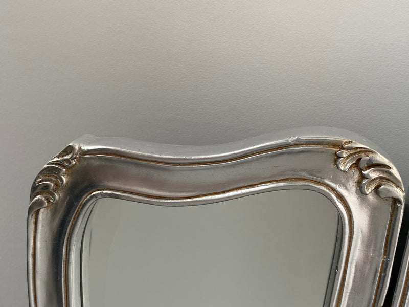 Chic Silver Leaf Triple Dressing Table Mirror