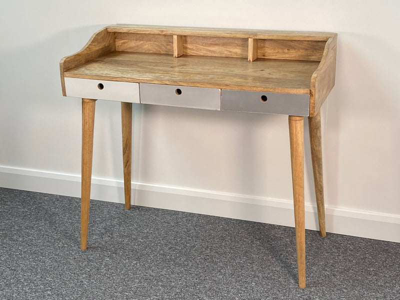 Mango Wood 3 Drawer Console Table
