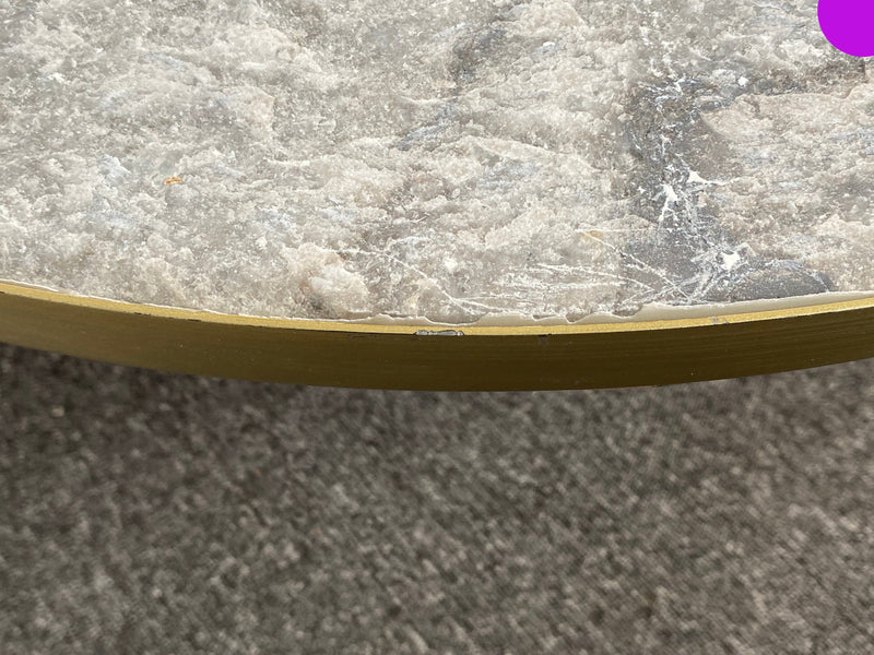 Pickford Marble & Champagne Round Coffee Table