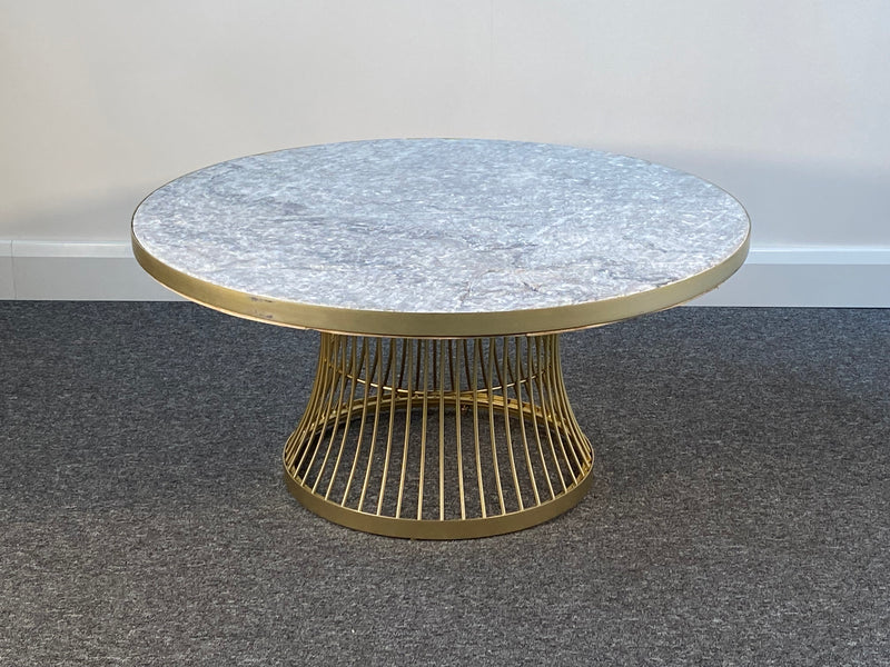 Pickford Marble & Champagne Round Coffee Table