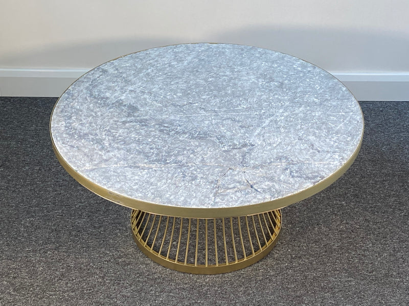 Pickford Marble & Champagne Round Coffee Table