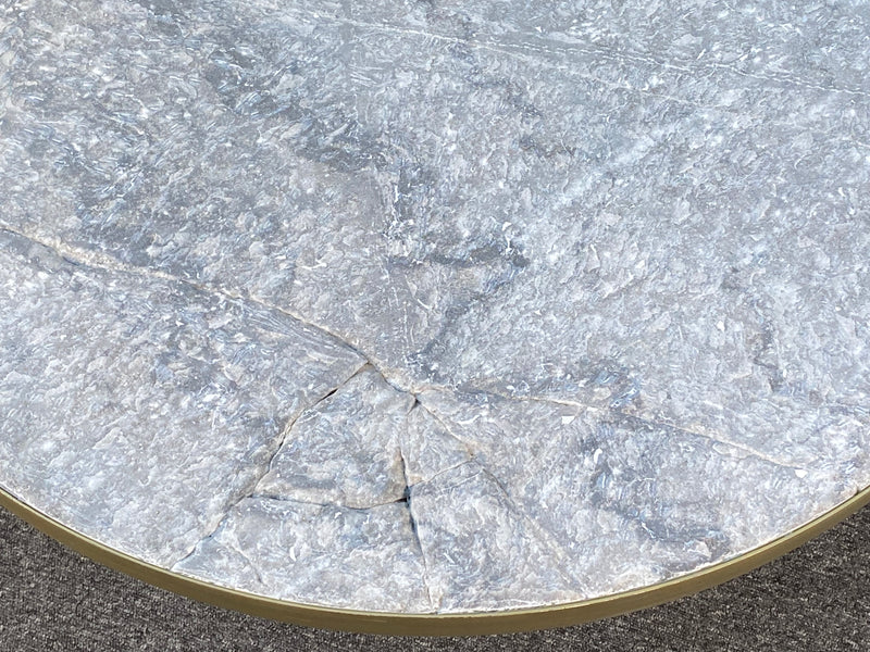 Pickford Marble & Champagne Round Coffee Table