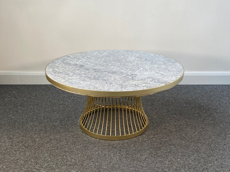 Pickford Marble & Champagne Round Coffee Table