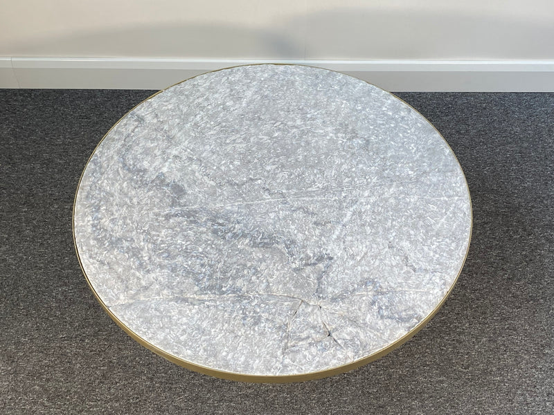 Pickford Marble & Champagne Round Coffee Table