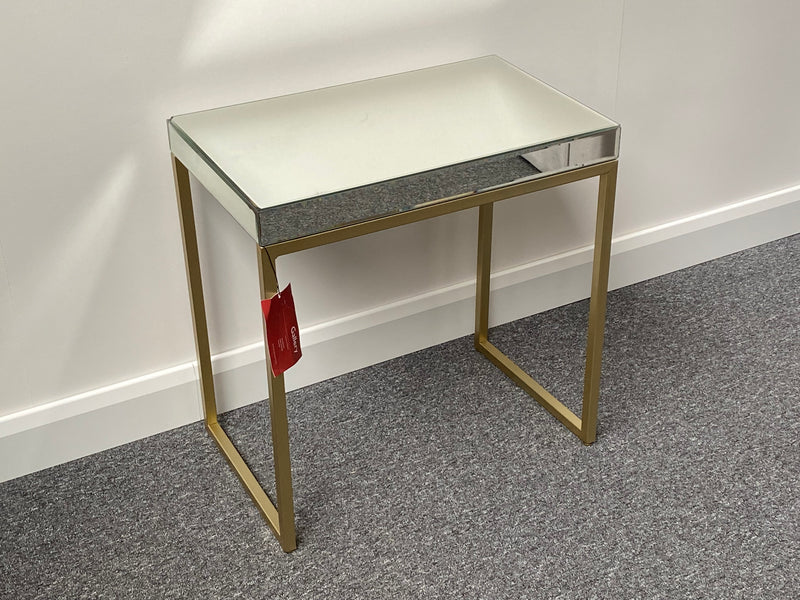 Pippard Mirrored Side Table: Champagne