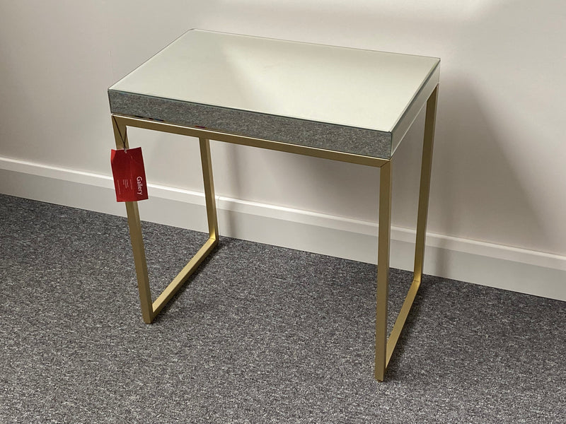 Pippard Mirrored Side Table: Champagne