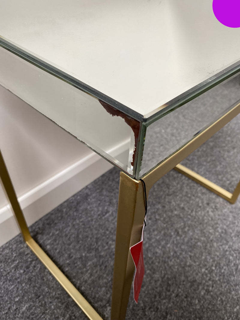 Pippard Mirrored Side Table: Champagne