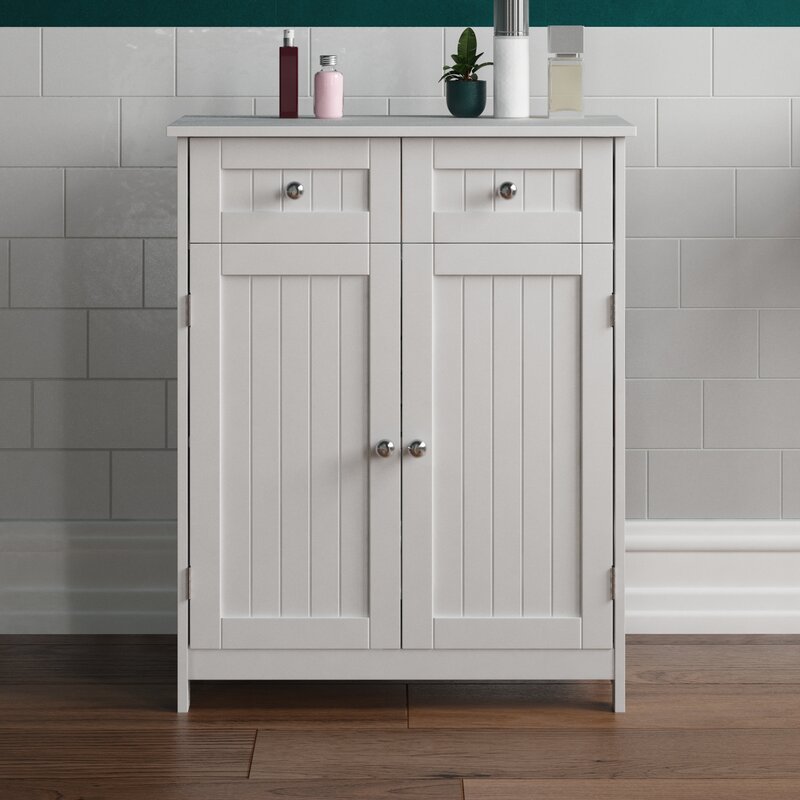 Priano 60 x 75cm White Freestanding Bathroom Cabinet
