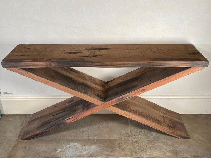 Handmade Reclaimed Rustic Pine Console Table