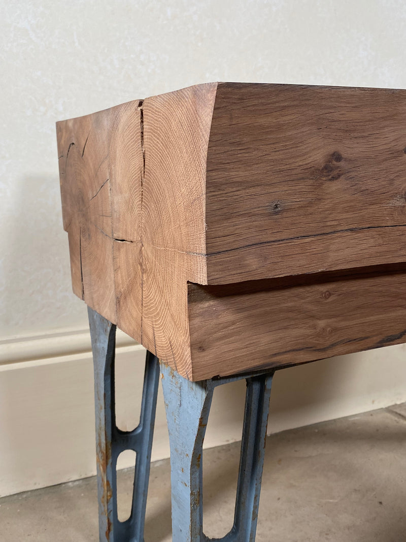 Handmade Chunky Oak Industrial Coffee Table / Bench