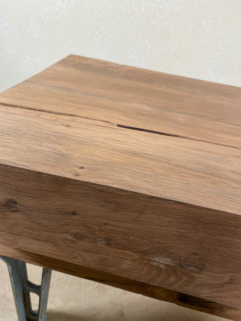 Handmade Chunky Oak Industrial Coffee Table / Bench