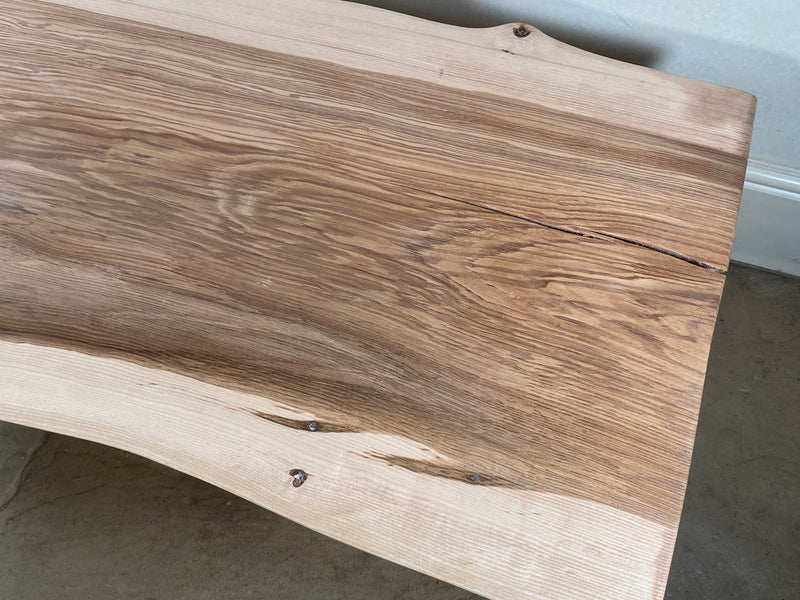 Handmade Olive Ash Live Edge Coffee Table