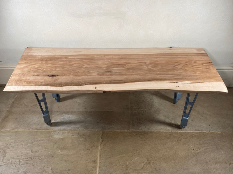 Handmade Olive Ash Live Edge Coffee Table