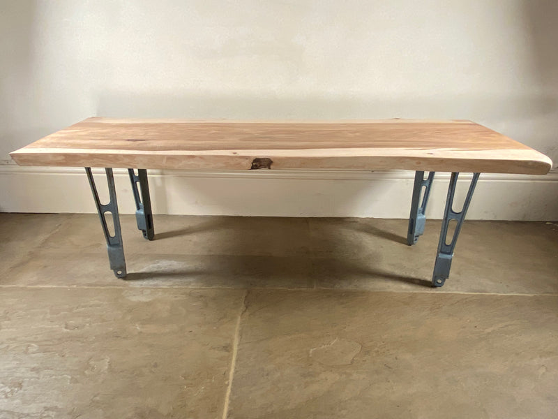 Handmade Olive Ash Live Edge Coffee Table