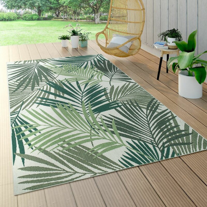 Toth 160 x 230cm Flatweave Indoor/Outdoor Area Rug: Green