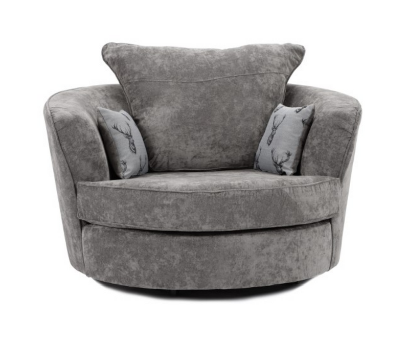 Staggs Upholstered Swivel Armchair