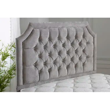 Winborne Grey Upholstered Double Headboard