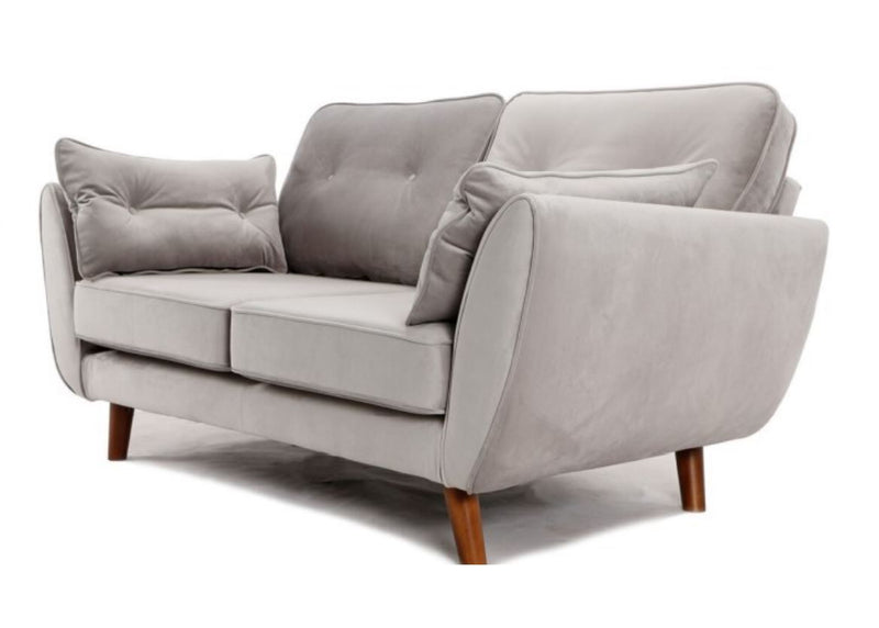 Zion Grey Upholstered 2 Seater Sofa