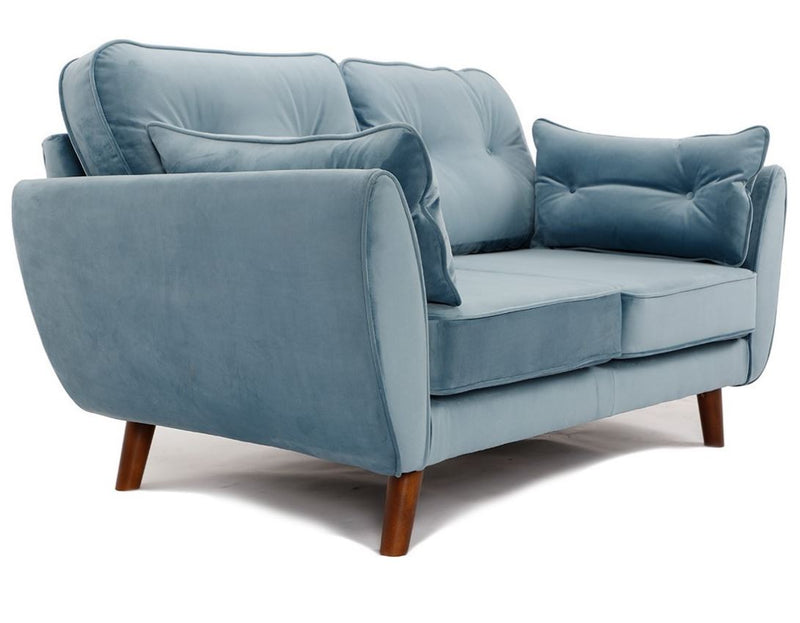 Zion Sky Blue Upholstered 2 Seater Sofa